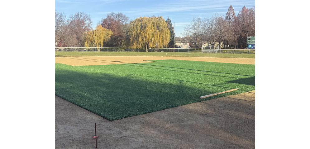 TURF INSTALLATION OF MAJORS FIELD UNDERWAY 